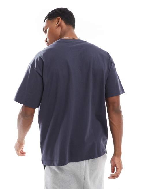 Cotton On – Äkta marinblå t-shirt med boxig passform, 4 av 4