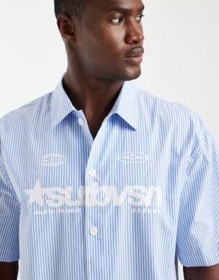 Cotton On Alex Short Sleeve Shirt In Blue
