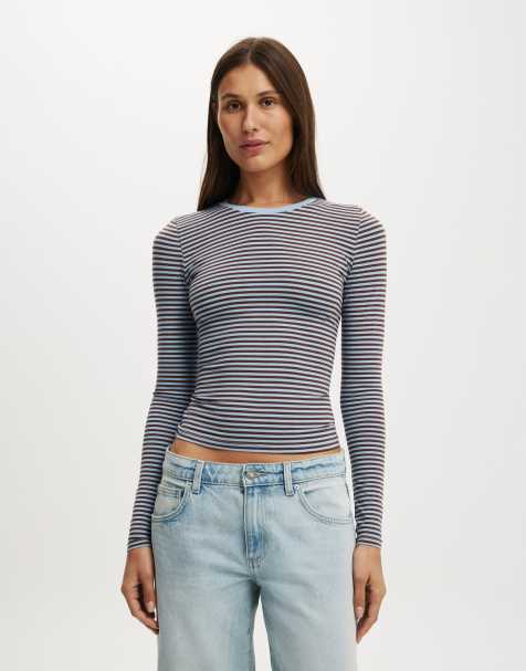 Cotton On All day crew long sleeve in multi - view 1