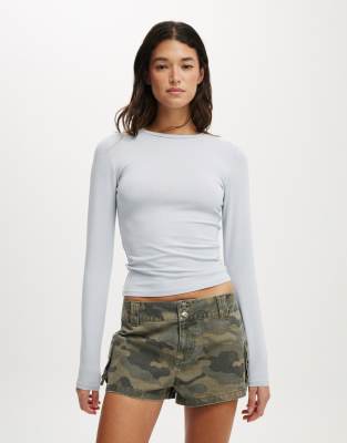 Cotton:on Cotton On All Day Crew Long Sleeve T-shirt In Blue