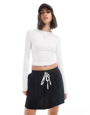 Cotton:on Cotton On All Day Crew Neck Long Sleeve Top In White