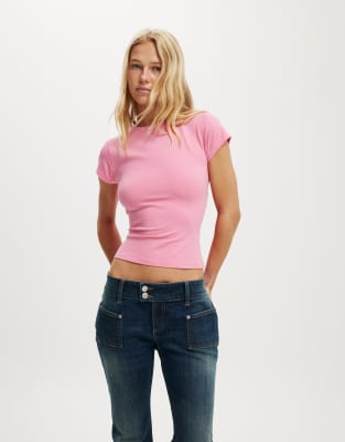 Cotton On All day crew neck tee in pink