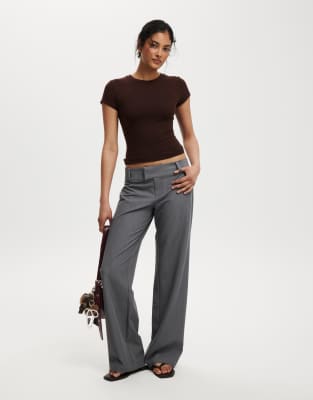 Cotton On All Day Crew Tee In Brown