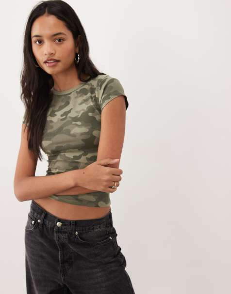 Cotton On all day crew tee in camo print