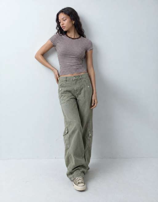 Cotton On all day crew tee in madi walnut stripe, 8 of 10