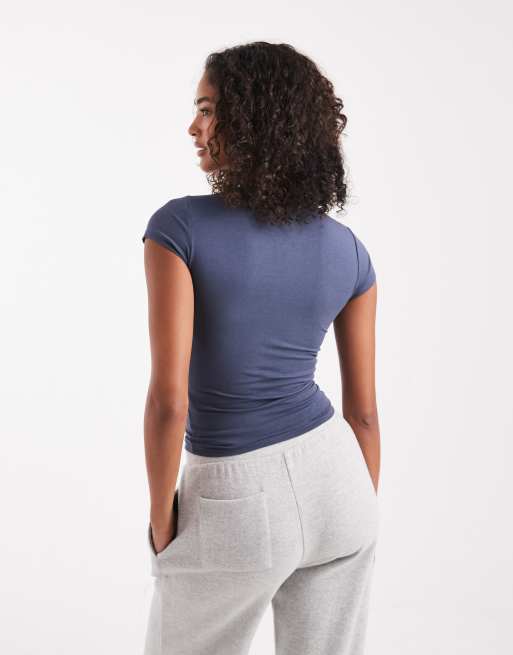 Cotton On All Day crew tee in navy heather
