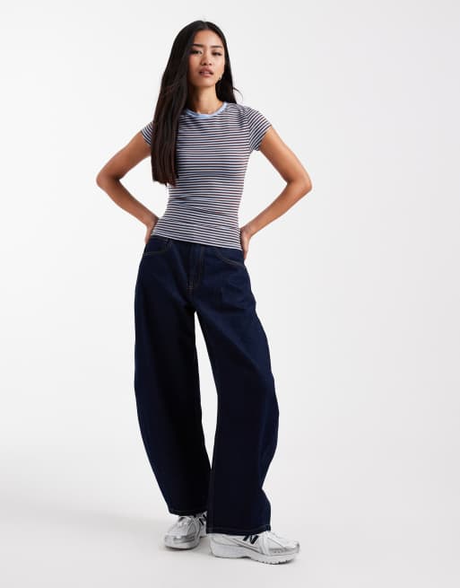 Cotton On – All Day – Gestreiftes T-Shirt in American Oak mit Rundhalsausschnitt, 3 von 4