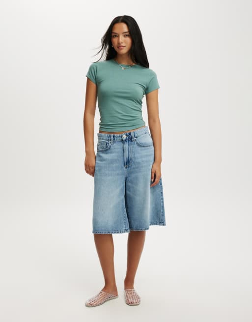 Cotton On – All Day – Jadegrön t-shirt med rund halsringning, 2 av 4
