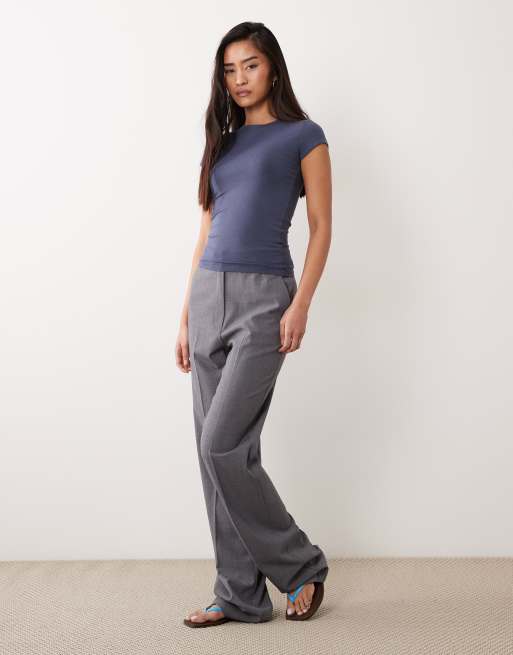 Cotton On – All Day – Marinblå, melerad t-shirt med rund halsringning, 2 av 4