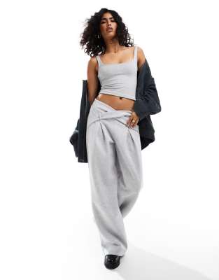 Cotton On All day square neck tank in grey - GREY - view 1