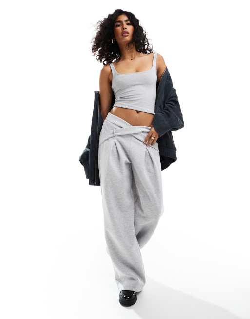 Cotton On All day square neck tank in grey - GREY