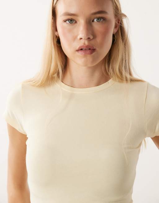 Cotton On - All Day - T-shirt met ronde hals in vanille, 2 van 4