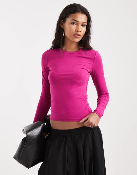 Cotton On - All Day - Top a maniche lunghe girocollo color wild orchid - view 1