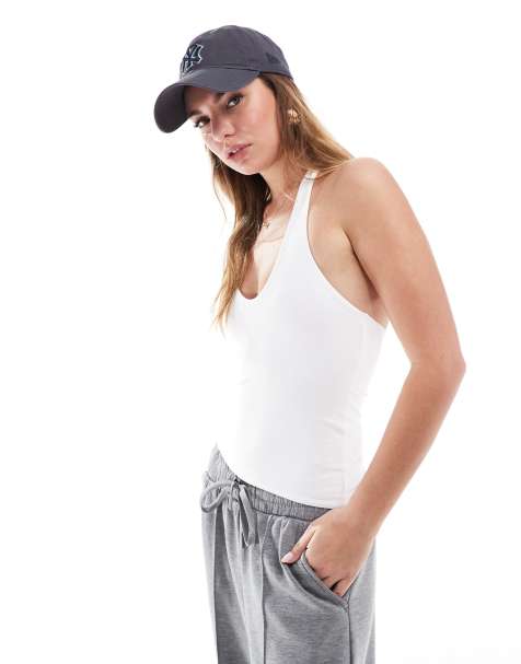 Cotton On - All Day - Top bianco allacciato al collo con scollo a V - view 1