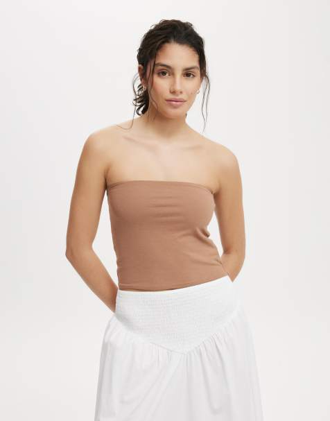 Cotton On All day tube top in brown - view 1