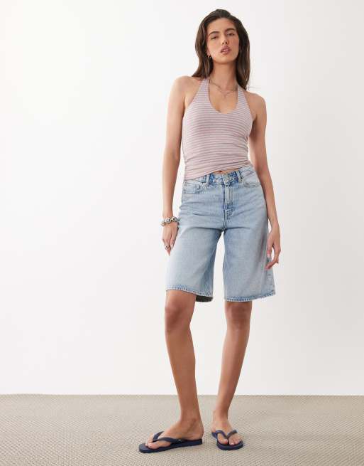Cotton On all day v-neck halter top in madi stripe, 2 of 4