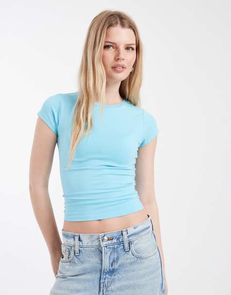 Cotton On – Alltags-T-Shirt in Aqua Crush mit Rundhalsausschnitt - view 1