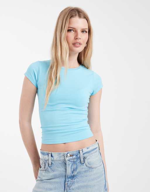 Cotton On – Alltags-T-Shirt in Aqua Crush mit Rundhalsausschnitt