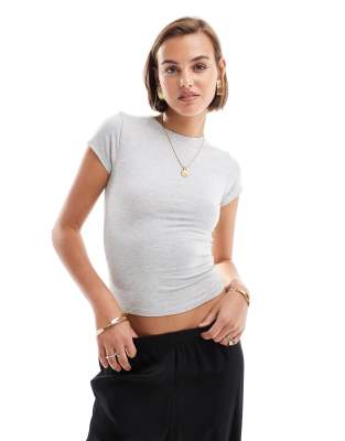 Cotton On - Alltags-T-Shirt in Grau mit Rundhalsausschnitt