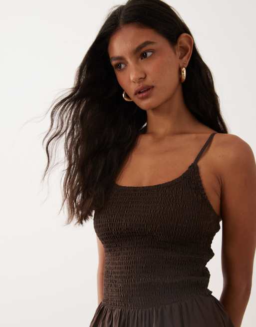 Cotton On Amelia maxi dress in brown, 3 of 4