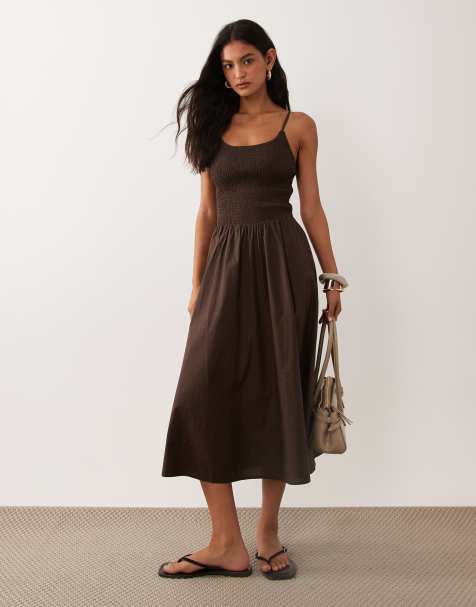 Cotton On Amelia maxi jurk in bruin - view 1