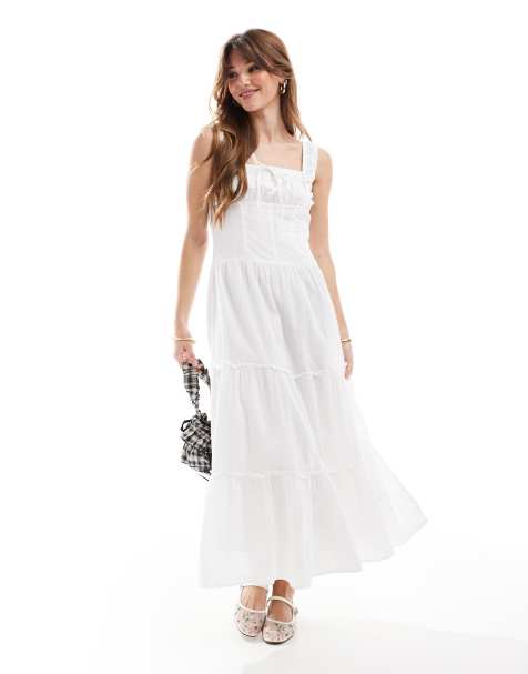 Cotton On Aria corset detail maxi dress in white - view 1