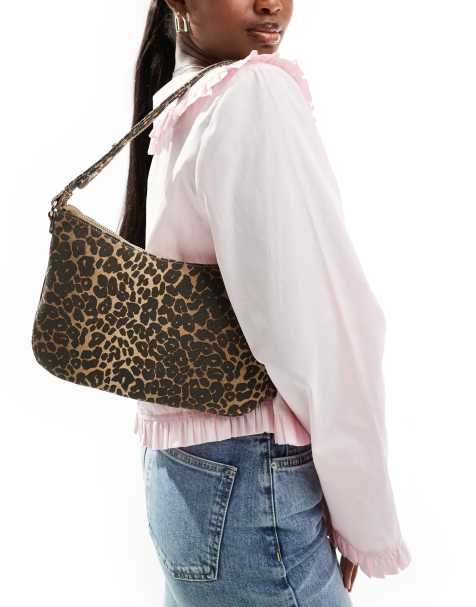 Cotton On - Aries - Borsa da spalla in tela con stampa leopardata - view 1