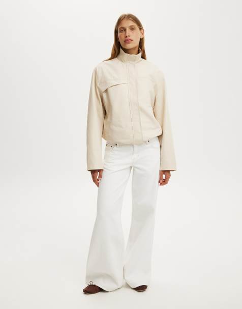 Cotton On Arlo funnel neck jacket in beige