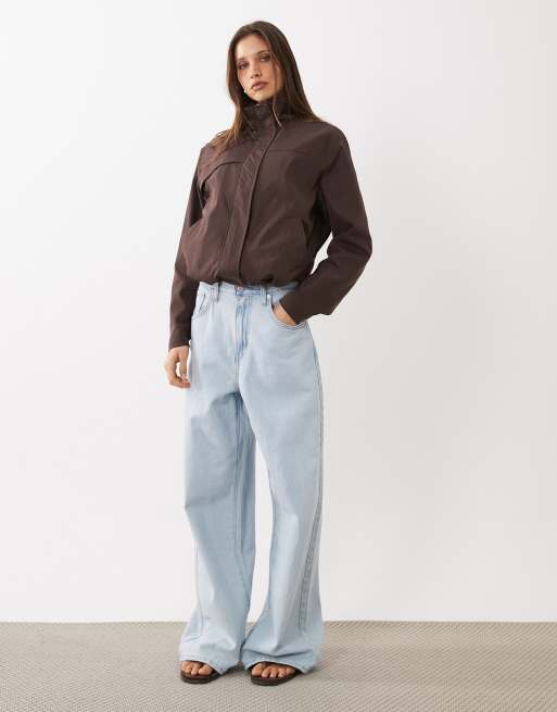 Cotton On arlo funnel neck jacket in cocoa bark, 2 of 4