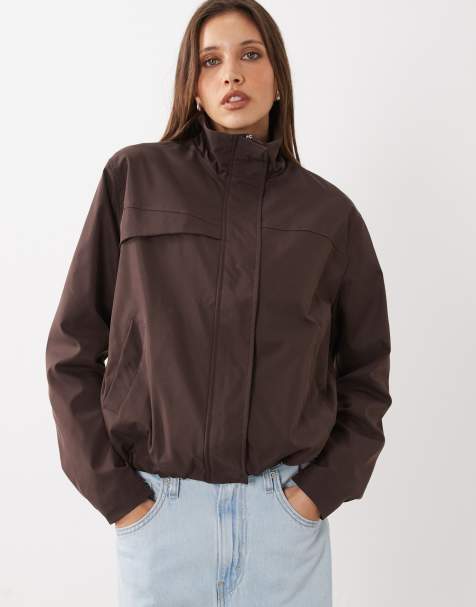 Cotton On – Arlo – Jacke in Cocoa Bark mit Stehkragen - view 1