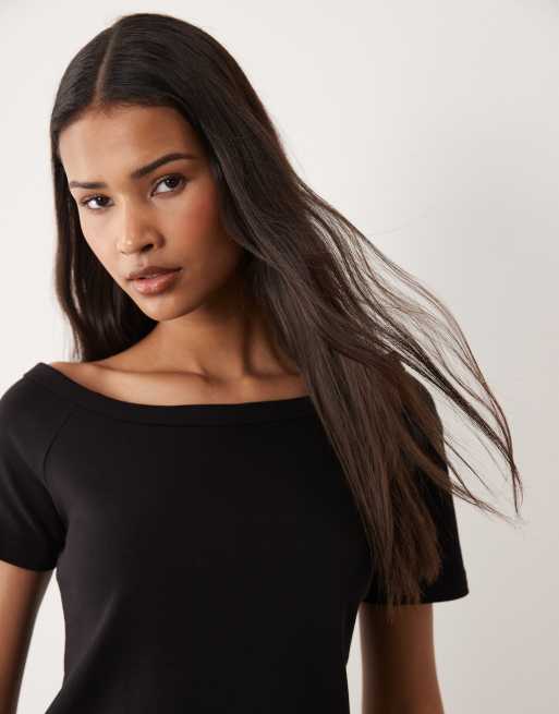 Cotton On asymmetric short sleeve tee in black, 4 of 4