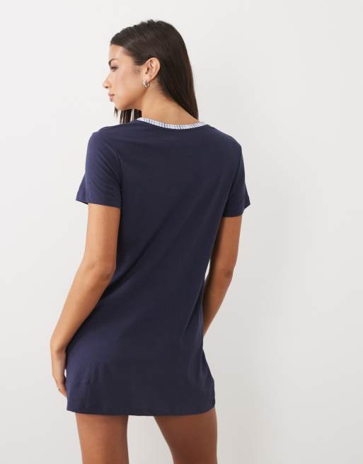 Cotton On avslappnad grafisk t-shirt i marinblått, 4 av 4