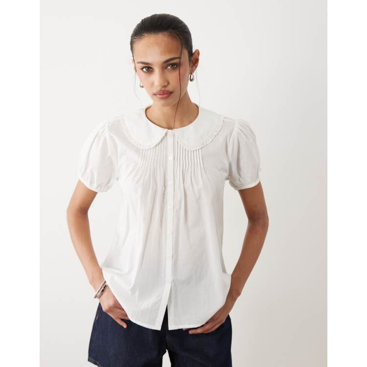 Cotton On babydoll blouse in white