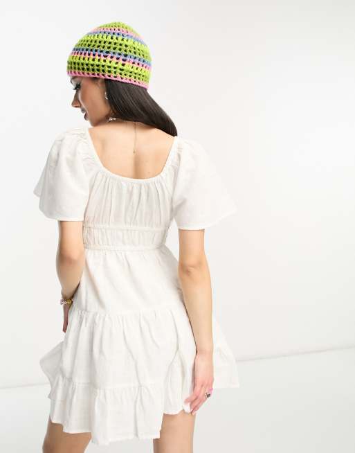 White dress cotton store on