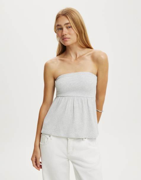Cotton On Babydoll tube in grey - view 1