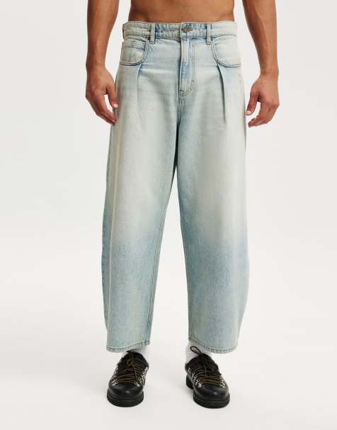 Cotton On Baggy balloon jean in pleat rampage blue - LBLUE - view 1