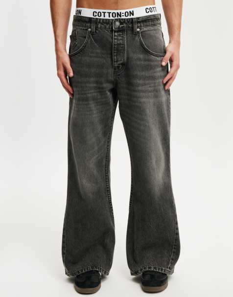 Cotton  On Baggy bootcut jean in domino black - view 1