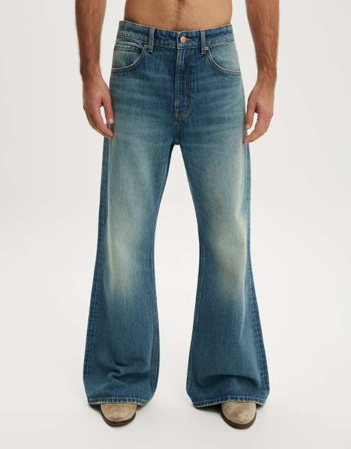 Cotton On Baggy bootcut jean in mid blue, 2 of 4