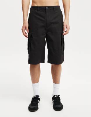 Cotton On Baggy cargo short in black - BLACK - view 1