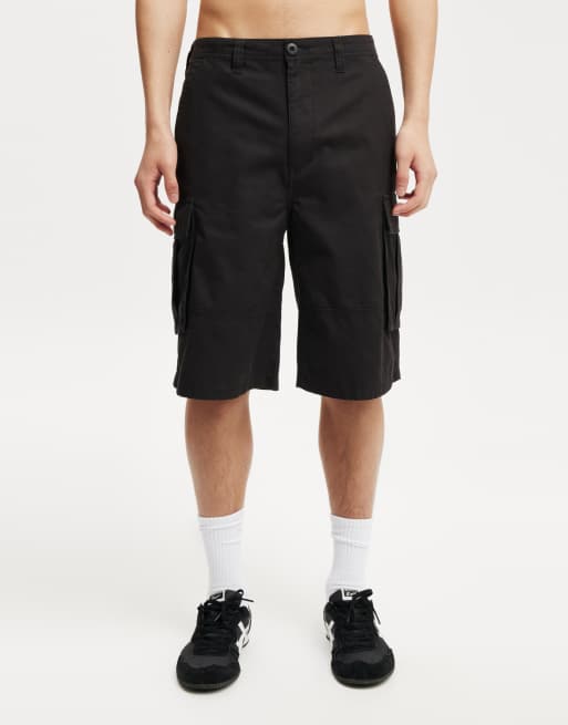 Cotton On Baggy cargo short in black - BLACK