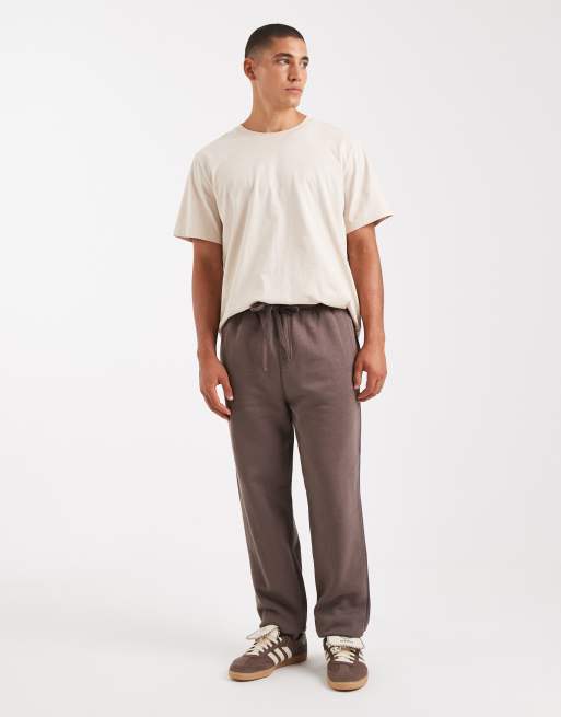 Cotton On baggy cuffed track jogger in washed chocolate, 2 of 5