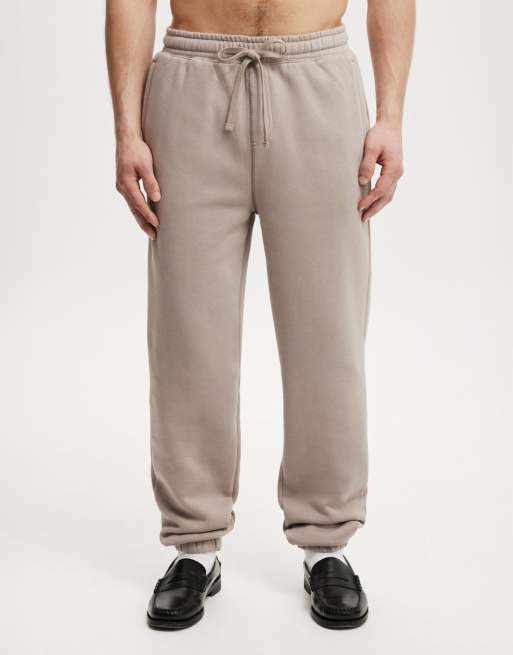 Cotton On Baggy cuffed track pant in beige