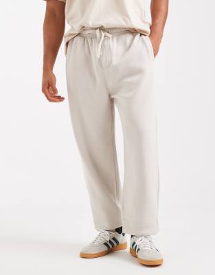Cotton:on Cotton On Baggy Cuffed Track Sweatpants In Neutral