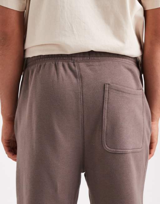 Cotton On baggy cuffed track sweatpants in washed chocolate, 4 of 5