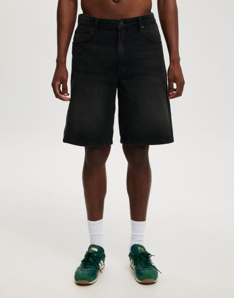 Cotton On Baggy denim short in black - BLACK - view 1