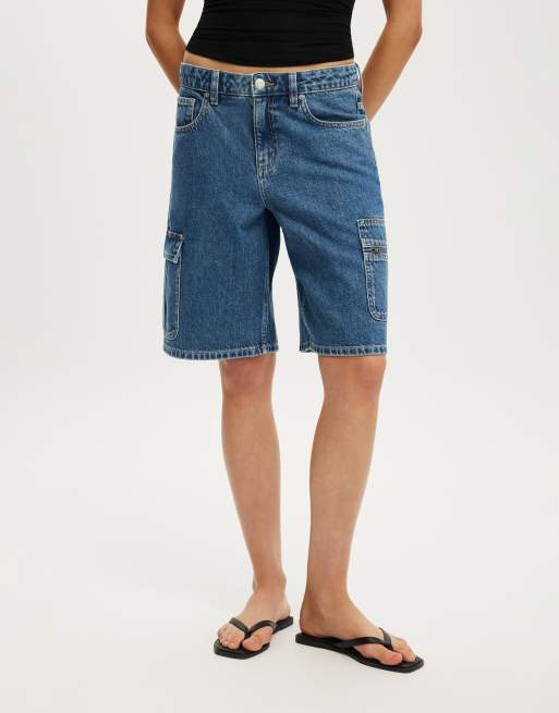 Cotton On Baggy denim short in blue, 2 of 4