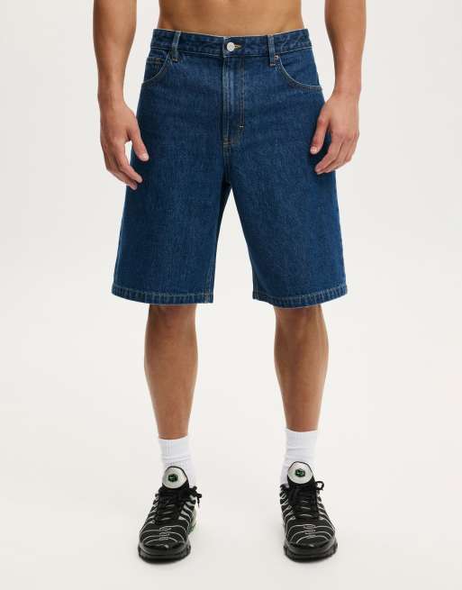 Cotton On baggy denim short in crash blue, 2 of 4