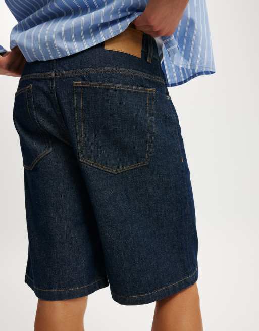 Cotton On Baggy denim short in shutter blue, 4 of 4