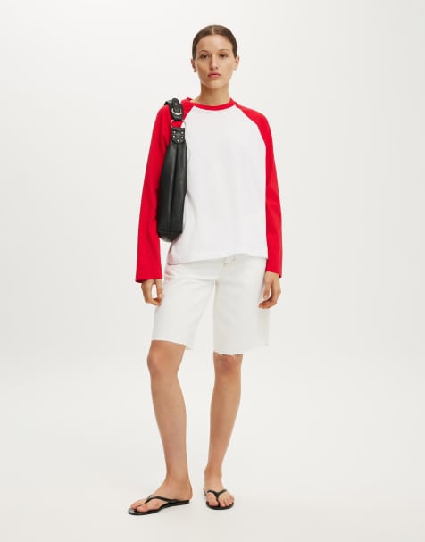 Cotton On Baggy denim short in white - view 1