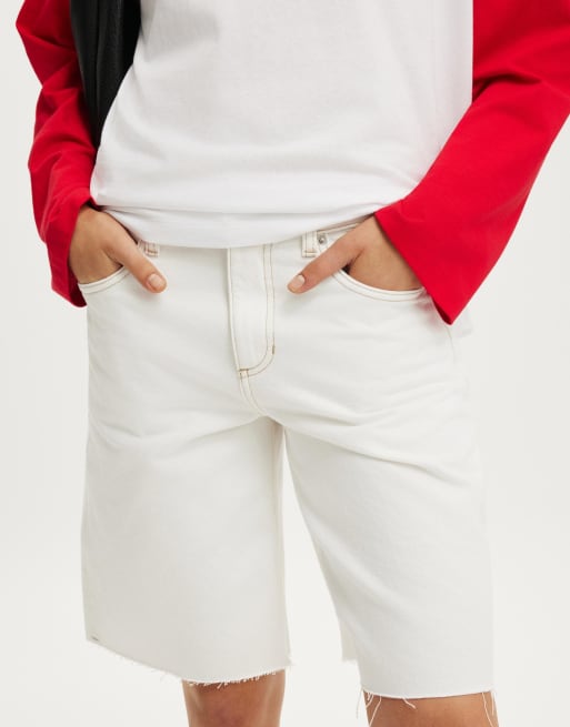 Cotton On Baggy denim short in white, 3 of 4